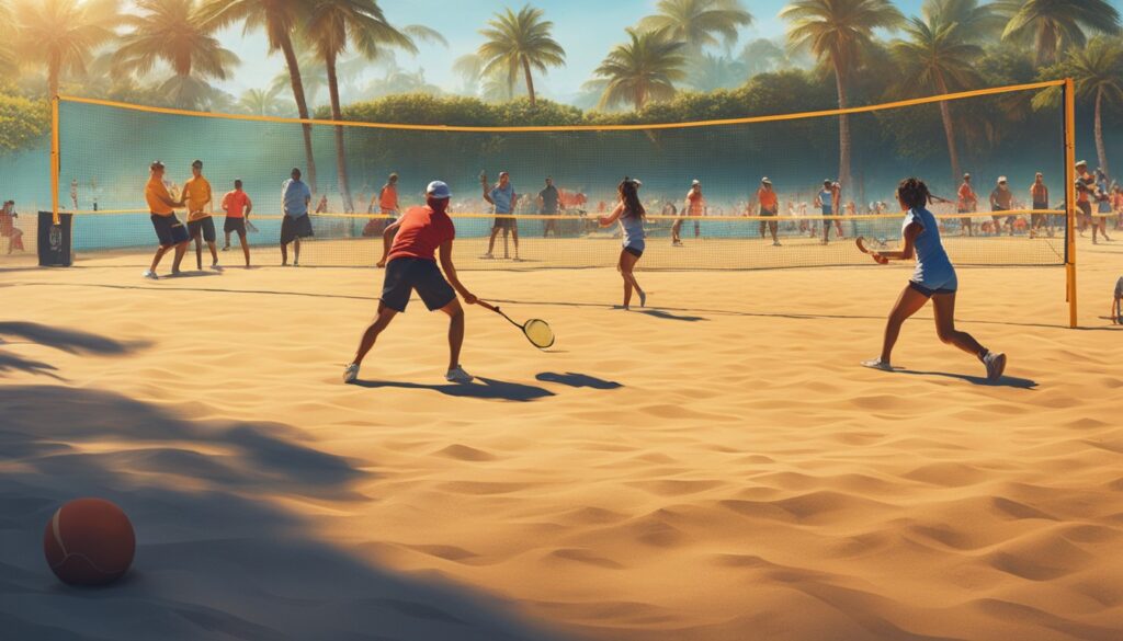 Duração média de uma partida de beach tennis