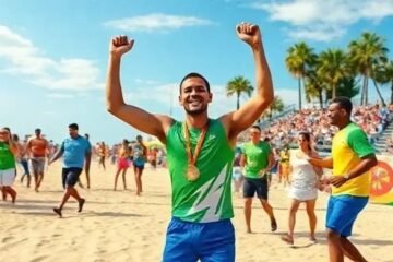 Amazonas Conquista Ouro no Beach Tennis Universitário em João Pessoa